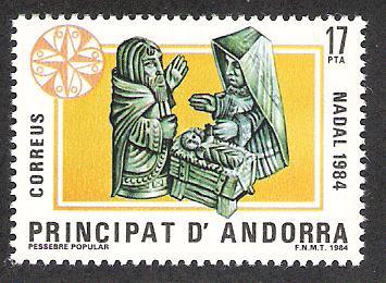 Andorra, Spanish 166 MNH Set - Christmas 1984