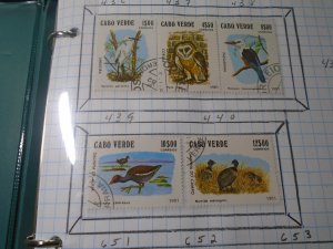 Cape Verde  #  436-40  used   Birds