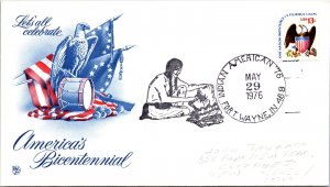 US SPECIAL EVENT CACHETED COVER INDIAN AMERICAN POSTMARK FORT WAYNE IN 1976 C