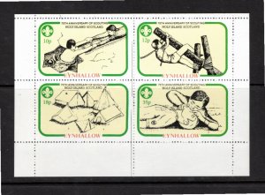 Eynhallow local 1982 MNH Block of 4