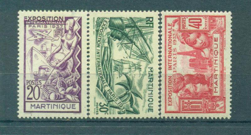 Martinique sc# 180-185 (2) mh cat value $11.20