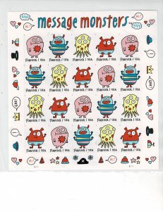 Message Monsters Forever US Postage Sheet #5636-39 VF MNH