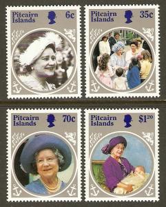 Pitcairn Islands #253-6 NH Queen Mother