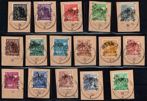 DDR 1948,Sc.#n.l  used, Mi.#166-181 used examined on paper without 179