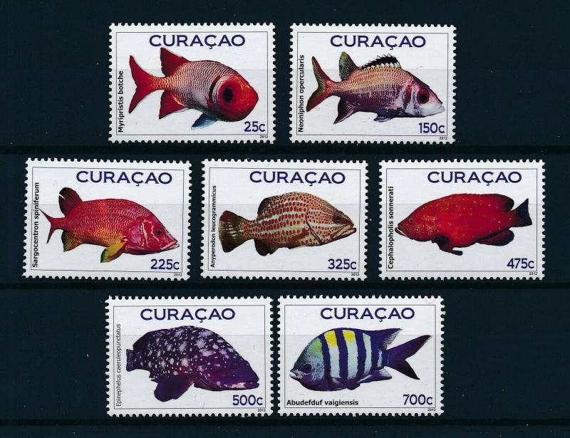 [CU066] Curacao 2012 Marine Life Fish MNH # 66-72