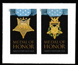 SC# 4822-23 - (46c) -  WWII Medal of Honor, Navy & Army MNH pair