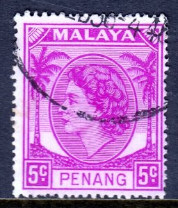 Malaya (Penang)  - Scott #32 - Used - Color bleed - SCV $4.25