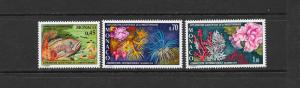FISH, CORALS - MONACO #928-930 MNH