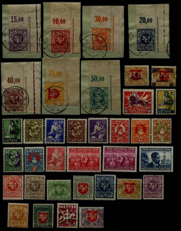 Lithuania 36 mint/used values pre-1940