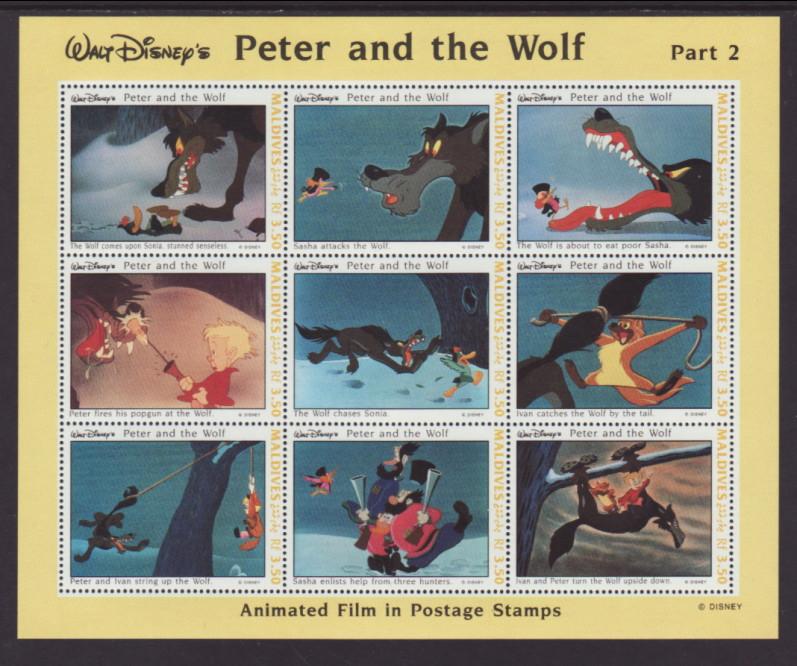 Maldives 1926 Disney's Souvenir Sheet MNH VF