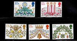 Great Britain Scott 928-932 MNH** Christmas set 1980