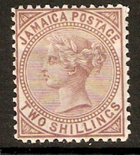 JAMAICA SG14 1875 2/= VENETIAN RED MTD MINT