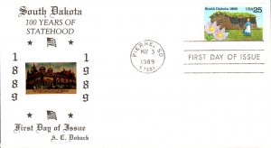 #2416 South Dakota Statehood Doback FDC