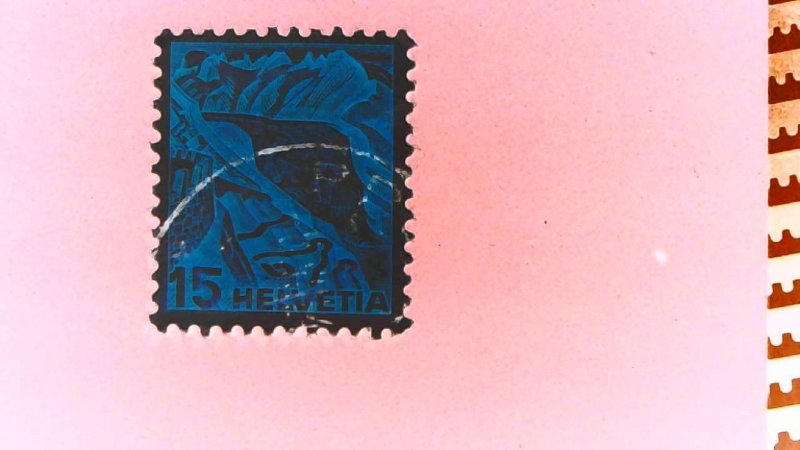 1936-42 Switzerland 15 Helvetia Rhone Glacier