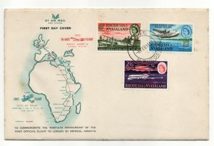 Rhodesia & Nyasaland 1962 First Flight illustrated unaddressed Comet FDC WS24526