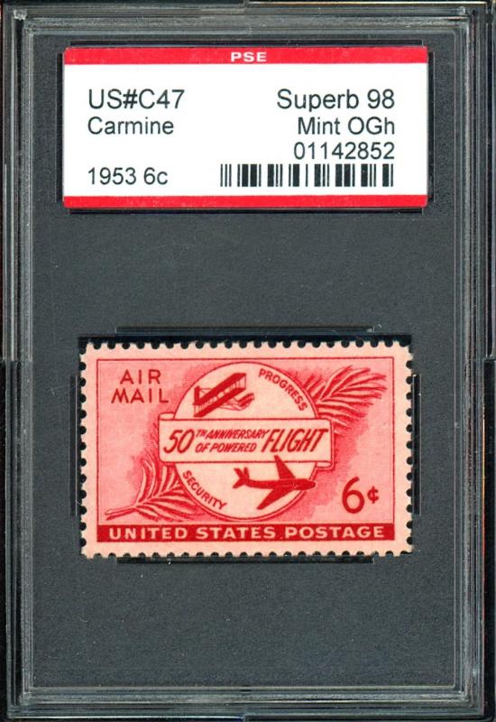 U.S. #C47 MINT OG NH PSE Graded Superb 98 Encapsulated