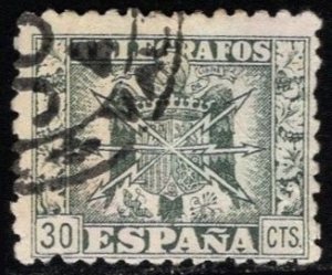 1940's Spain Revenue Coat of Arms Telegraphs 5 Different Used