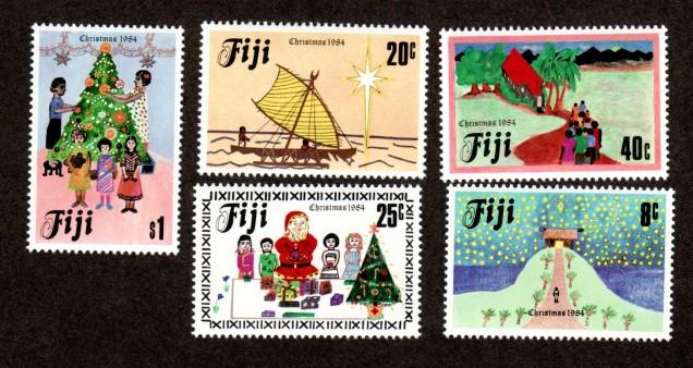 Fiji # 518-522 Mint NH Christmas!