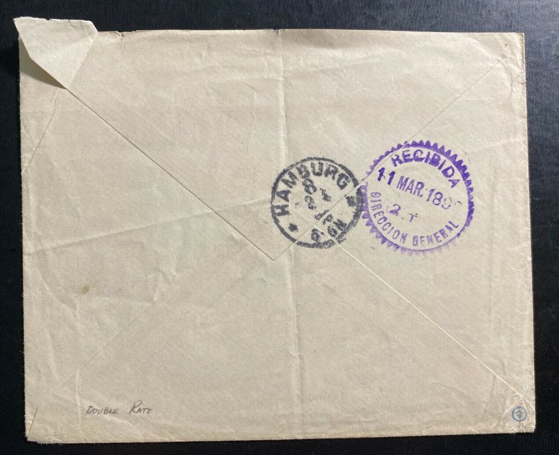 1898 Guatemala Cover to Hamburg Germany Via Puerto Barrios 