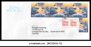 USA - 2002 ENVELOPE TO AUSTRALIA WITH SPACE STAMPS