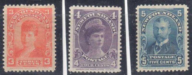 Newfoudland #83-84-85 XF LH With perfect centering C$180.00