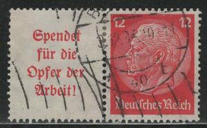 Germany Scott # 422, label A5, used, se-tenant, Mi# W61