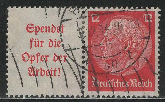 Germany Scott # 422, label A5, used, se-tenant, Mi# W61