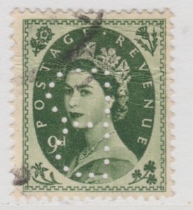 Perfin on GB UK GREAT BRITAIN Stamp Used A29P39F37747-