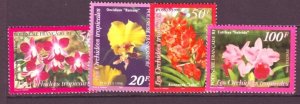 FRENCH POLYNESIA Sc 731-4 NH ISSUE OF 1998 - FLOWERS