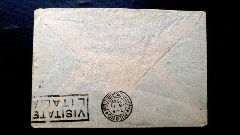 Très Rare Libye Cirenaica O / (P)  Libia  1938 Poste Aérienne Housse à Italie