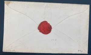 1880s Harrisburg PA USA Commonwealth Of Pennsylvania Official Cover Wax Seal