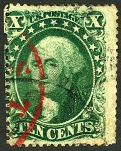 U.S. #35 USED RED CANCEL