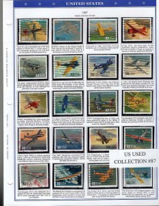 US Used Commemorative and definitives, all different read text Collection #087