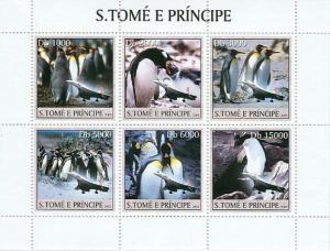 SAO TOME E PRINCIPE 2003 SHEET CONCORDE PLANES AVIATION PENGUINS BIRDS st3235