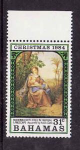 Bahamas-Sc#570-unused NH-Christmas-Paintings-1984-