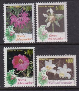 Ecuador 1254-1257 Flowers MNH VF