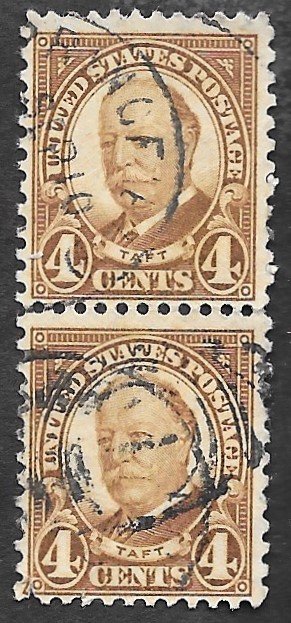 US Scott #685 4c Taft pair (1930) Used  United States, General Issue Stamp  / HipStamp