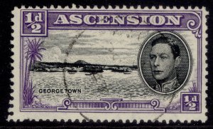 ASCENSION GVI SG38b, ½d black & bluish violet, FINE USED. CDS