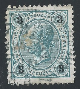 Austria #53 3kr Emperor Franz Josef