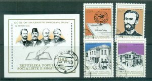 Albania 1979 Albanian Literary Society Cent. + MS CTO lot69864