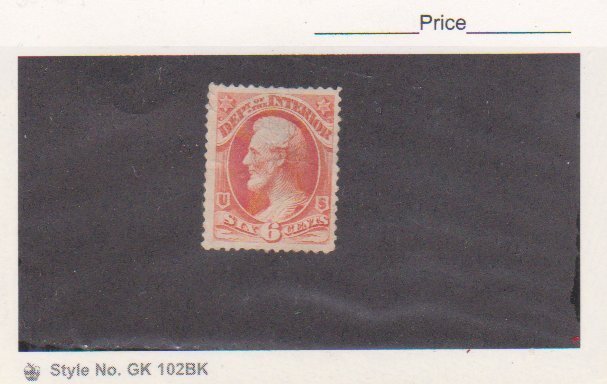 1879 US Stamps Scott # O99 6c DEPT. OF  INTERIOR OFFICIAL Mint no Gum