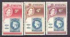 ST. HELENA - 1956 - Stamp Centenary - Perf 3v Set - Mint Never Hinged