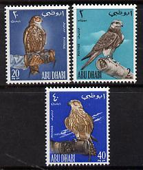 Abu Dhabi 1965 Falconry set of 3 unmounted mint, SG 12-14