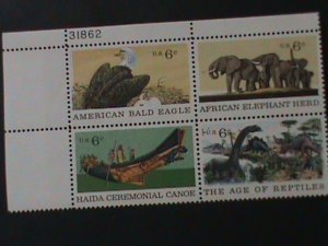 ​UNITED STATES-1970 SC#1390a CENTENARY OF NATURAL HISTORY MUSEUM-MNH-BLOCK VF