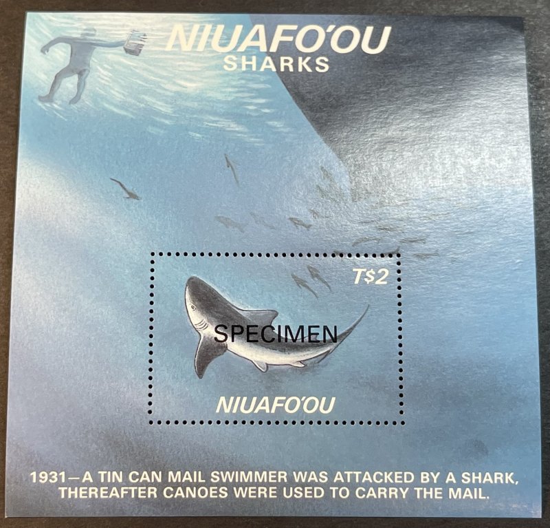 NIUAFO'OU # 89--MINT/NEVER HINGED---SPECIMEN---SOUVENIR SHEET--1987