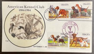 2098-2101 Van hand painted cachet Dogs FDC #71 of 495 u/o Dog Patch, AR cancel