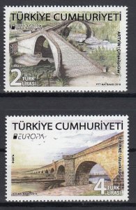 Turkey 2018 MNH Stamps Europa CEPT Bridges