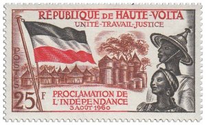 UPPER VOLTA - 1960 - Proclamation of Independence - Perf 1v - Mint Never Hinged