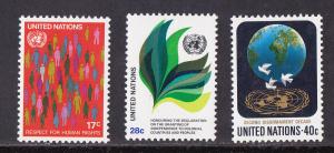 UN - New York, # 368-370, Definitives, Mint LH, 1/3 Cat