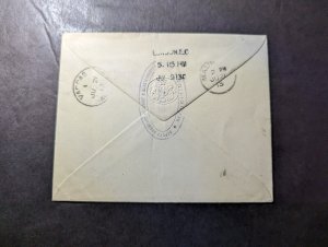 1913 British Mauritius Cover Vacoas to London EC England Wallace Bros